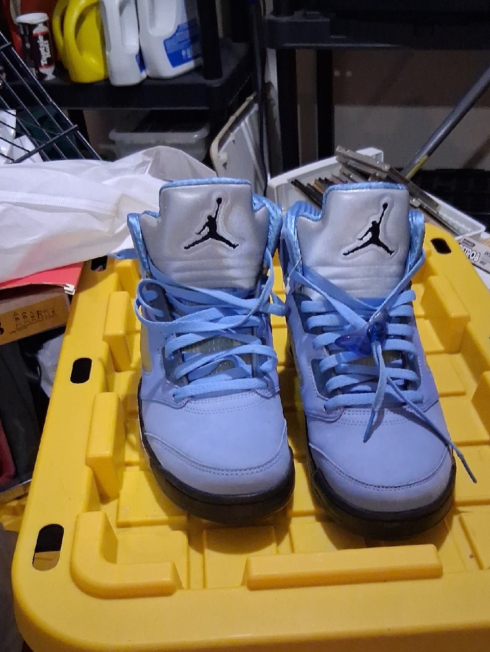 Mens Jordan 5 Unc Baby Blue